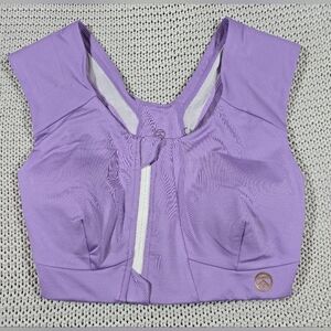 Kinflyte Curve Zip Bra Eco Jersey Women Sz S in Violet Amethyst NWT